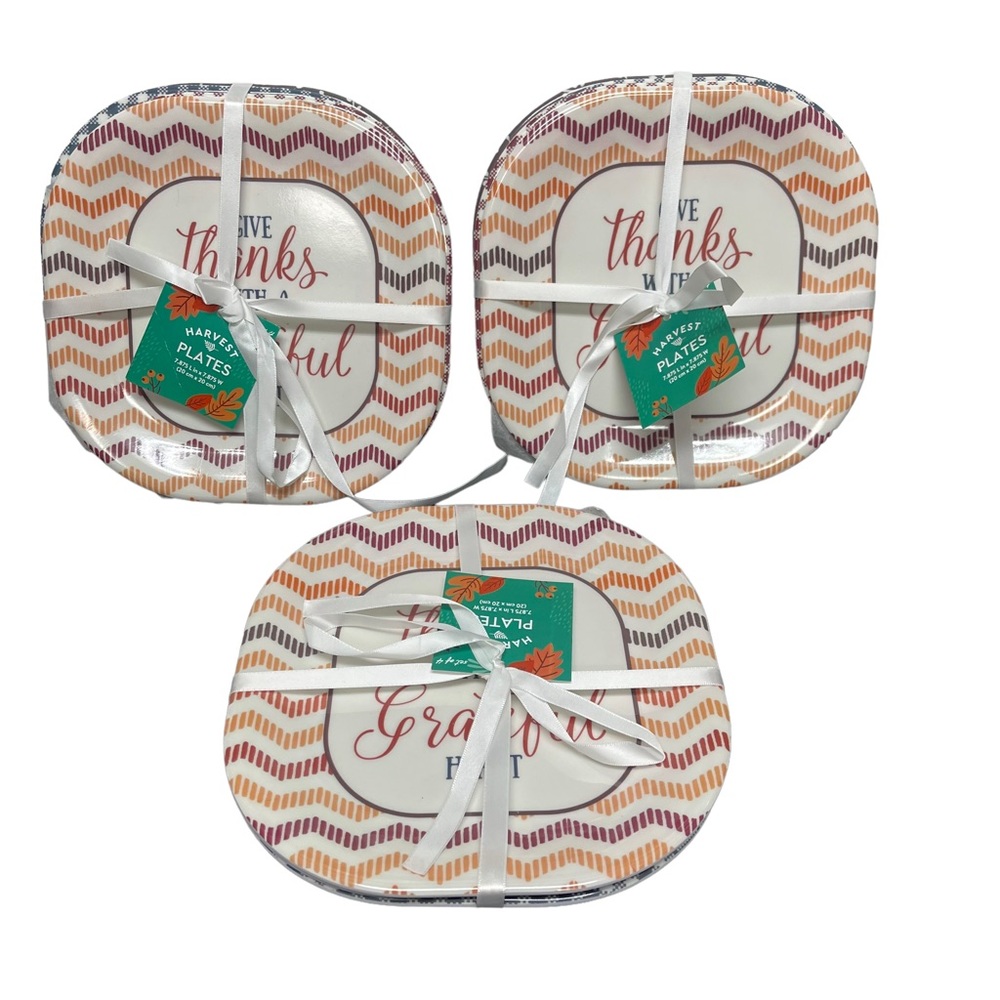 Fall/Autumn Melamine Plates 8”